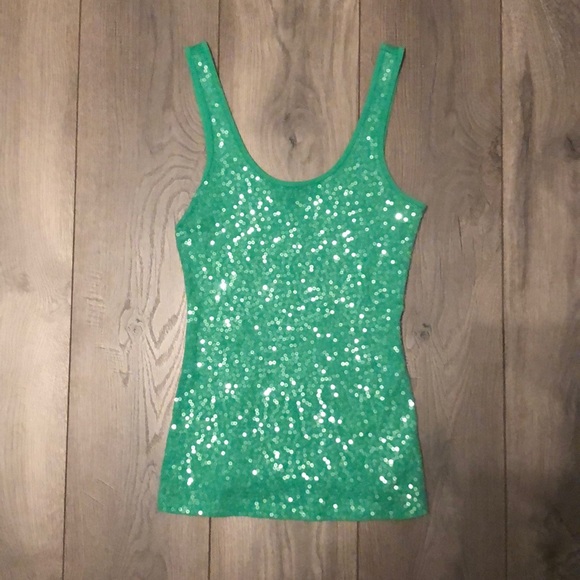 express sequin tank top